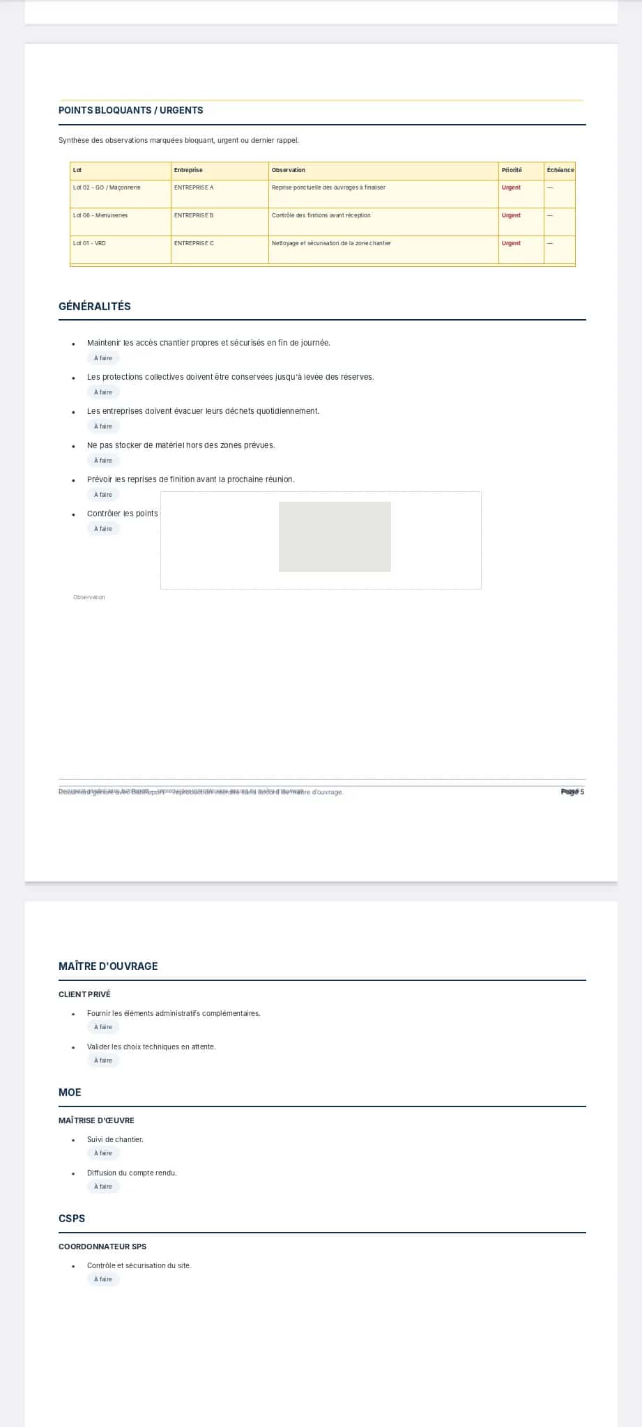 Prévisualisation du compte rendu PDF avant envoi email